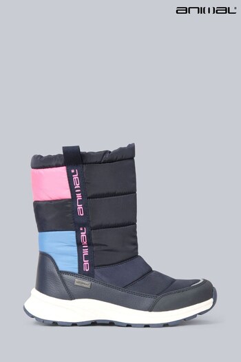 Animal Kids Navy-Blue Burst Snow Boots (D70940) | £50