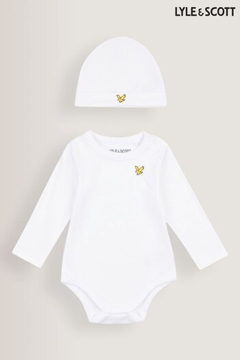 All Girls School Shoes Boys White Long Sleeved Body Suit with Hat (D71251) | £20