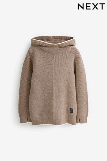Taupe Brown Utility Style Hooded Jumper (3-16yrs) (D71341) | £17 - £22