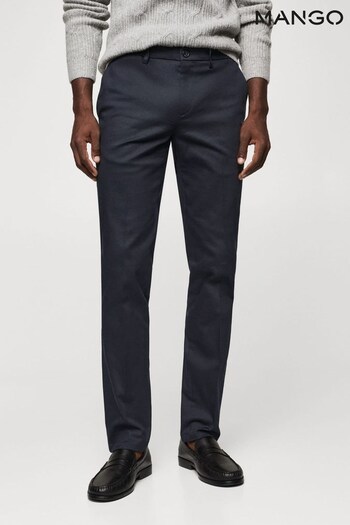 Mango Blue Slim Fit Chino Trousers (D71383) | £50