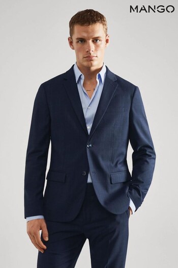 Mango Blue Super Slim-Fit Suit Blazer (D71409) | £120