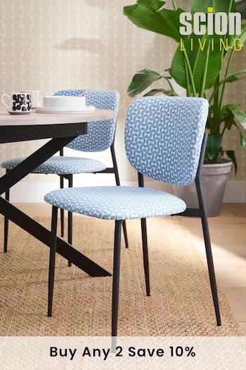 Scion Set of 2 Blue Niksen Dining Chairs (D71453) | £250