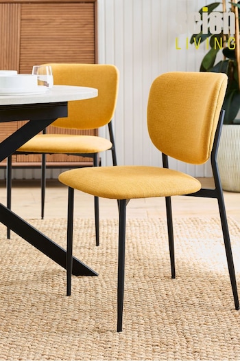 Scion Set of 2 Ochre Yellow Niksen Dining Chairs (D71454) | £250