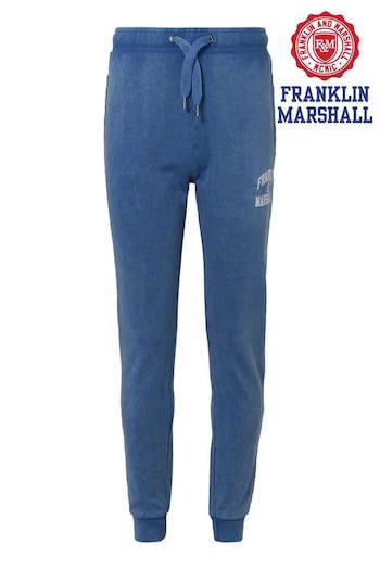 Franklin & Marshall Blue Vintage Arch Joggers (D71707) | £30 - £36