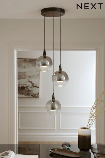 Black Elara 3 Light Cluster Ceiling Light (D71744) | £150