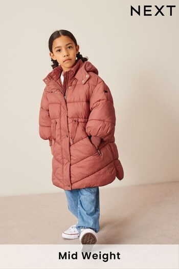 Clay Shower Resistant Poncho Padded Coat (3-16yrs) (D71752) | £40 - £50