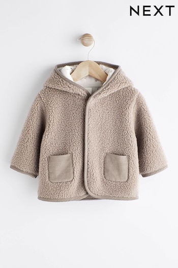 Mink Brown Bear Teddy Baby Cosy Fleece Borg Jacket (D71876) | £16 - £17