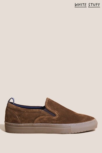 White Stuff Brown Suede Slip On Trainers (D71894) | £55
