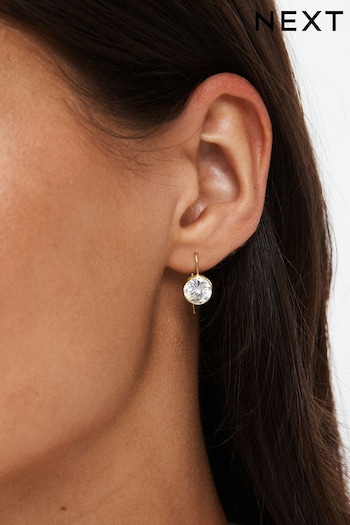 Gold Plated Sparkle Drop Earrings (D71988) | £10