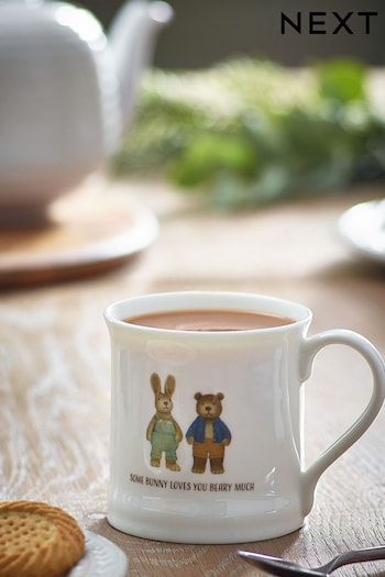 Natural Bunny and Bear Mug (D71994) | £6.50