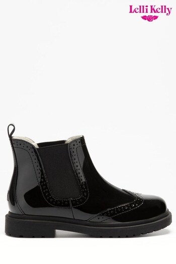 Lelli Kelly Brogue Chelsea Black Boots (D72094) | £65