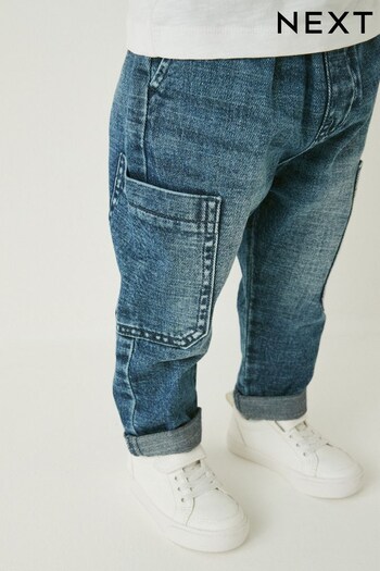 Mid Blue Denim Utility Jeans Tommy (3mths-7yrs) (D72111) | £5.50 - £6.50