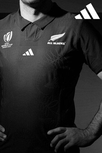 adidas Black All Blacks Rugby World Cup Flight Jersey (D72124) | £80