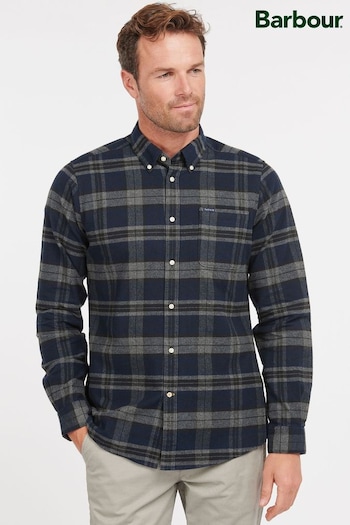 Barbour® Navy Highland Check Long Sleeve Cotton Shirt (D72134) | £75