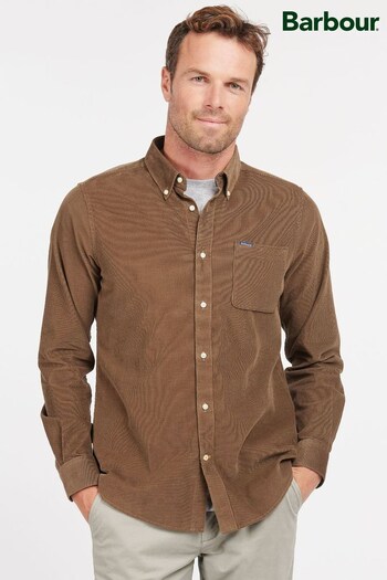 Barbour® Brown Ramsey Cord Long Sleeve Shirt (D72136) | £70