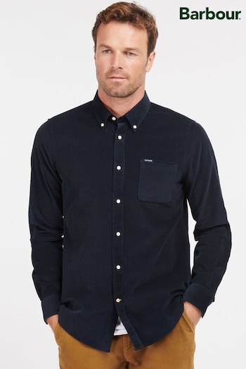 Barbour® Navy Blue Ramsey Cord Long Sleeve Shirt (D72138) | £70