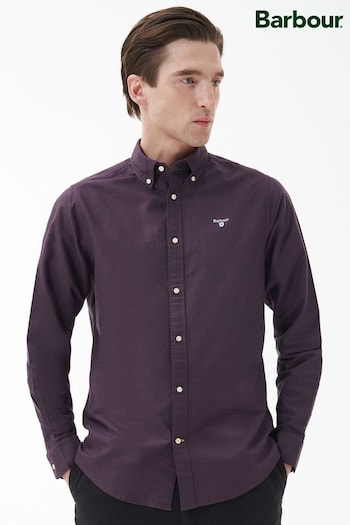 Barbour® Plum Purple Oxtown Classic Oxford Long Sleeve Cotton Shirt (D72145) | £70