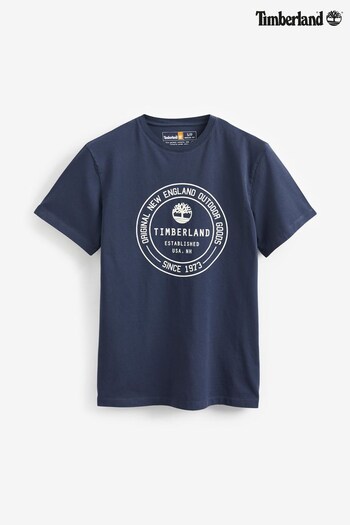 Timberland Blue Short Sleeve Logo T-Shirt (D72154) | £35