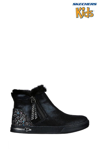 Skechers Black Girls Shoutouts Cozy Shimmers Boots (D72238) | £62