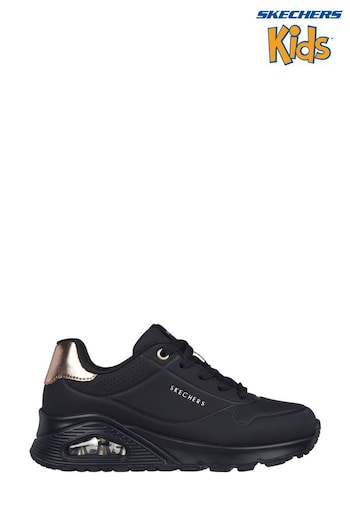 Skechers Black Unisex-Socken Uno Gen1 Shimmer Away Trainers (D72240) | £59