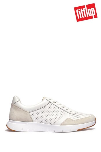FitFlop Mens Anatomiflex Leather-Mix Sneakers (D72247) | £120