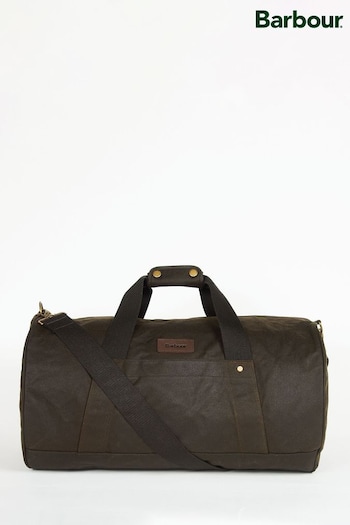 Barbour® Olive Green Explorer Wax Duffle Bag (D72263) | £169