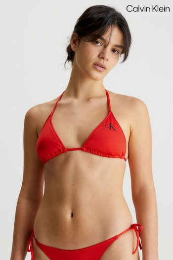 Calvin Klein Monogram Print Triangle Bikini Top (D72273) | £45
