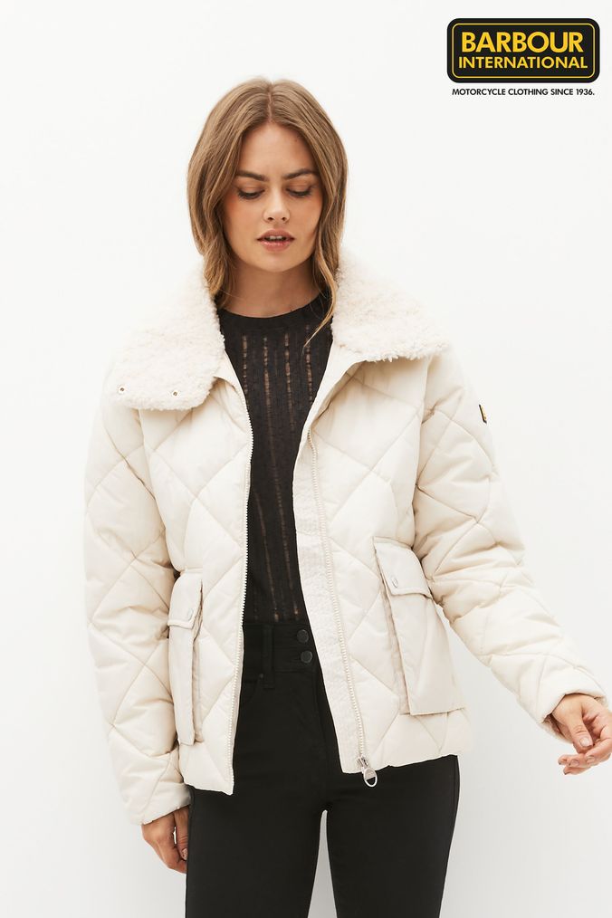 Womens borg collar jacket on sale