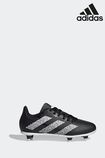 adidas Black/White Kids Rugby SG Boots (D72357) | £55