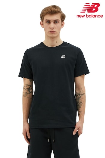 New Balance Black Small Logo T-Shirt (D72378) | £28