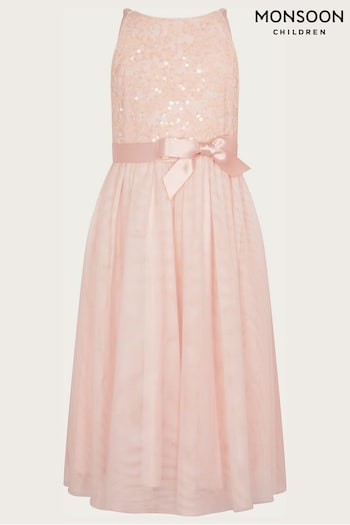 Monsoon Pink Truth Lacey Sequin Dress (D72459) | £46 - £50