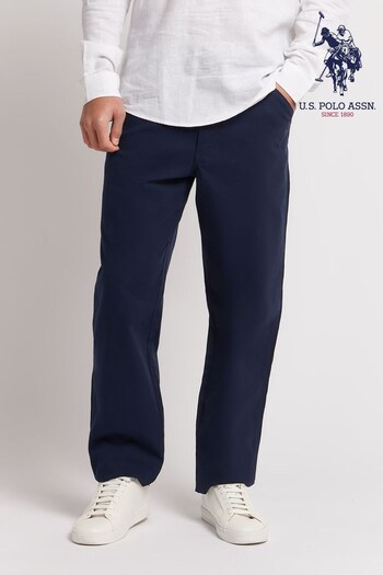 U.S. Polo Assn. Mens Blue Worker your Trousers (D72541) | £69