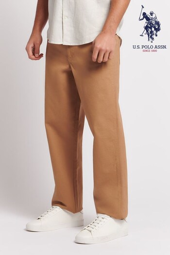 U.S. Polo Assn. Mens Brown Worker Pants (D72542) | £69