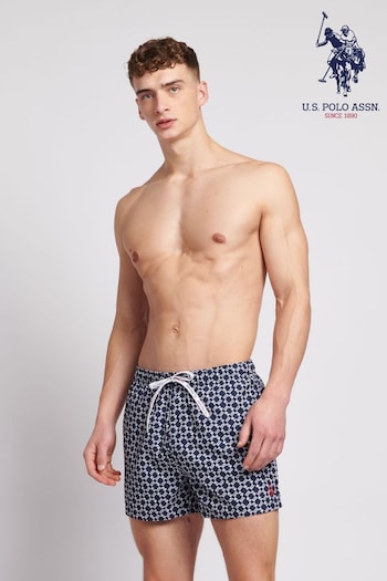 U.S. Polo Assn. Mens Blue Classic Swim Shorts (D72545) | £45