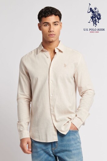 U.S. Polo Assn. Mens Linen Blend Shirt (D72562) | £65
