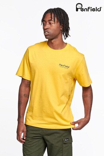 Penfield Yellow Hudson Script T-Shirt (D72611) | £25