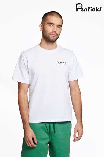 Penfield Hudson Script White T-Shirt (D72615) | £25