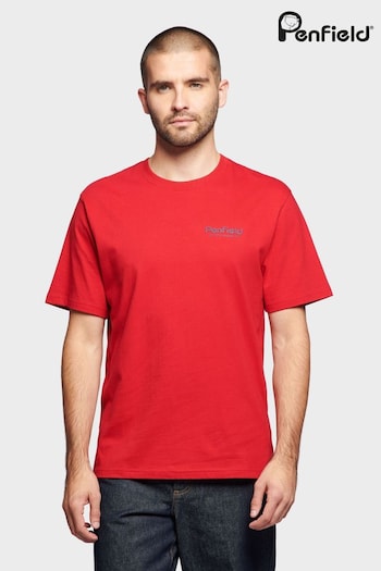 Penfield Hudson Script Red T-Shirt (D72636) | £25