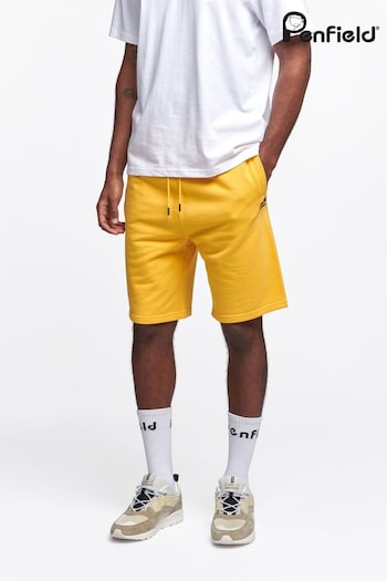 Penfield Yellow Hudson Script Sweat Shorts (D72703) | £60