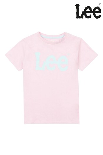 Lee Girls Pink Wobbly Graphic T-Shirt (D72739) | £18 - £22