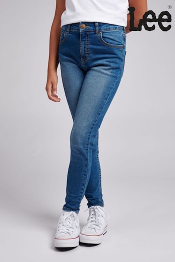 Lee Girls Blue Scarlett High Waist Jacquard Jeans (D72784) | £45 - £54