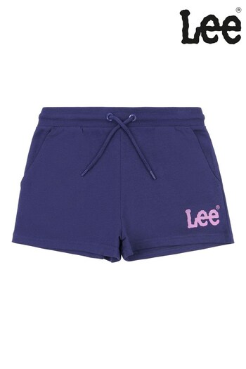 Lee Girls Blue Wobbly Graphic Shorts (D72817) | £30 - £36