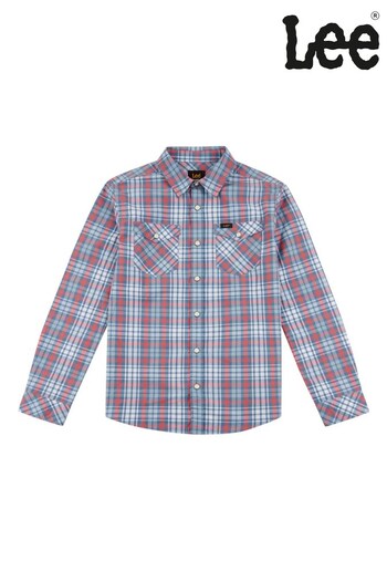 Lee Boys Blue Western Shirts (D72852) | £45 - £54