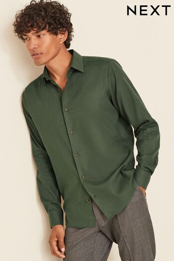 Green Slim Fit Trimmed Shirt (D72878) | £30