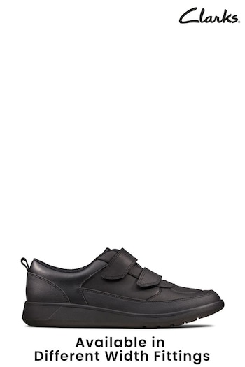 Clarks Black Multi Fit Leather Scape Flare Shoes (D73196) | £53