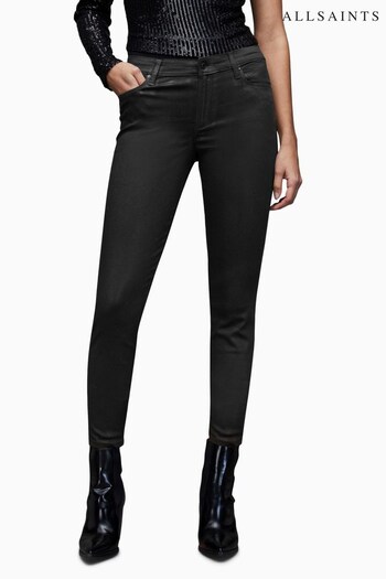 AllSaints Miller Black Coated Jeans (D73223) | £119