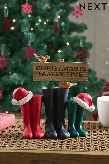 Red Resin Wellington Boots Christmas Decoration (D73328) | £18