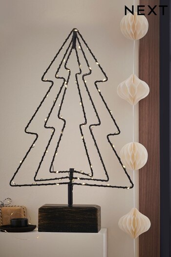 Black Light Up Salvage Metal Tree Christmas Decorations (D73364) | £16 - £24