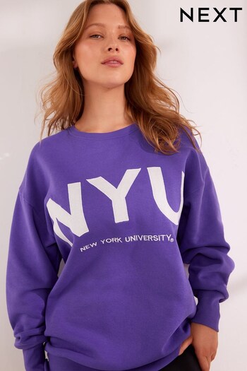 Violet Purple NYU Graphic Sweatshirt (D73497) | £36