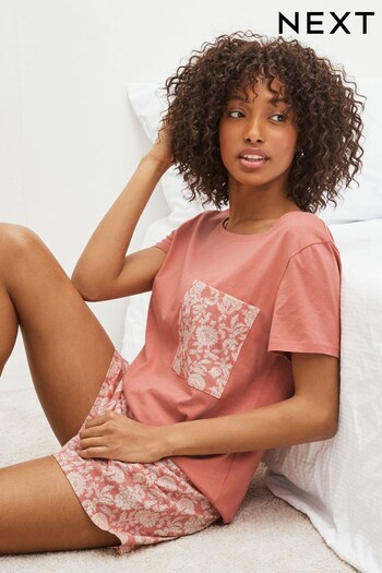 Pink Floral Short And Long Sleeve Pyjama Sets 2 Pack (D73525) | £38